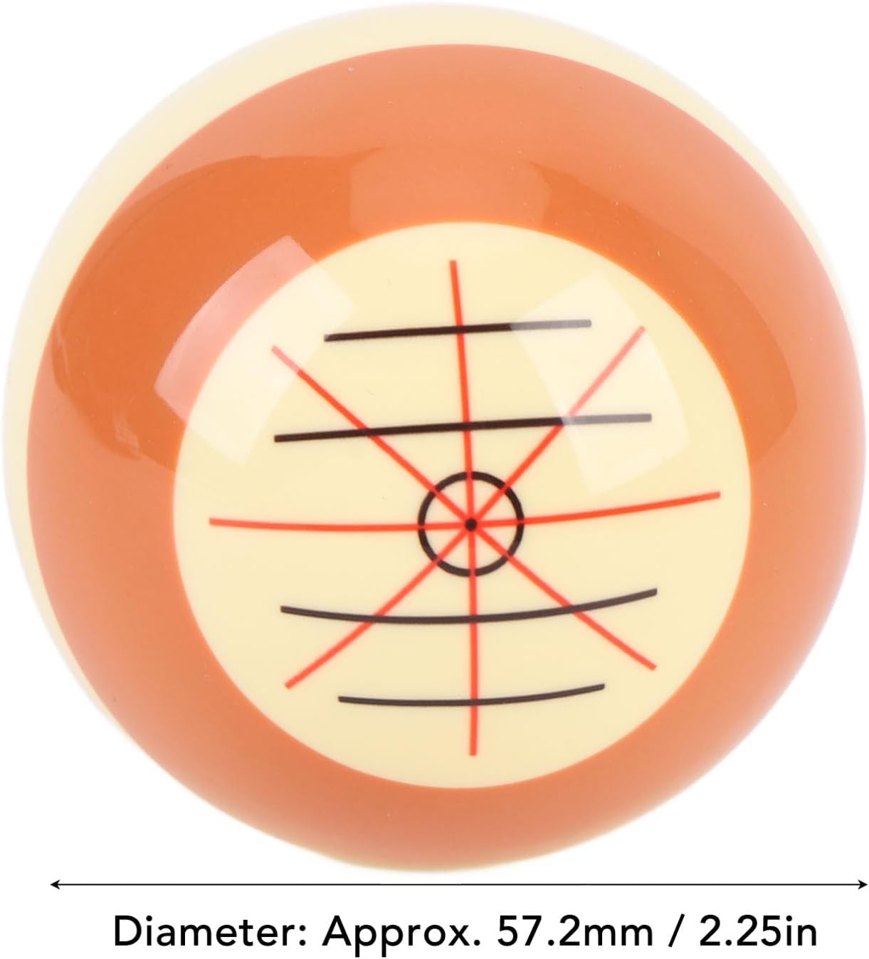 Training Billiards Cue Ball Resin Standard Pool Practice Cue Ball for US Billiards Eight Balls 57.2mm Diameter
