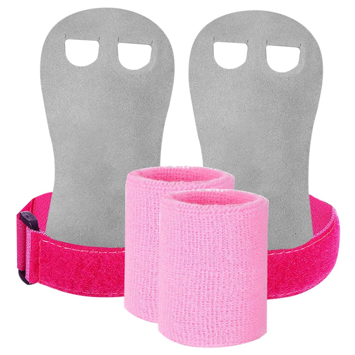 BESPORTBLE 2sets Sports Gymnastics Grips Wear-Resistant Wristbands for Weightlifting Non- Palm Protector for Men Women Outdoor Sports Accessories