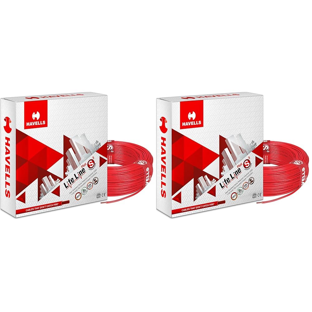 Havells Lifeline Cable WHFFDNA11X5 1.5 sq mm Wire (Red)-image-2