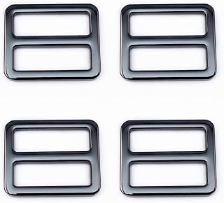 【KAMONレザー】コキカン 送りカン 紐通り幅25mm ブラックニッケル 4個セット 角カン アジャスター ベルトの長さ調節 クラフトパーツ 手芸 修理 交換