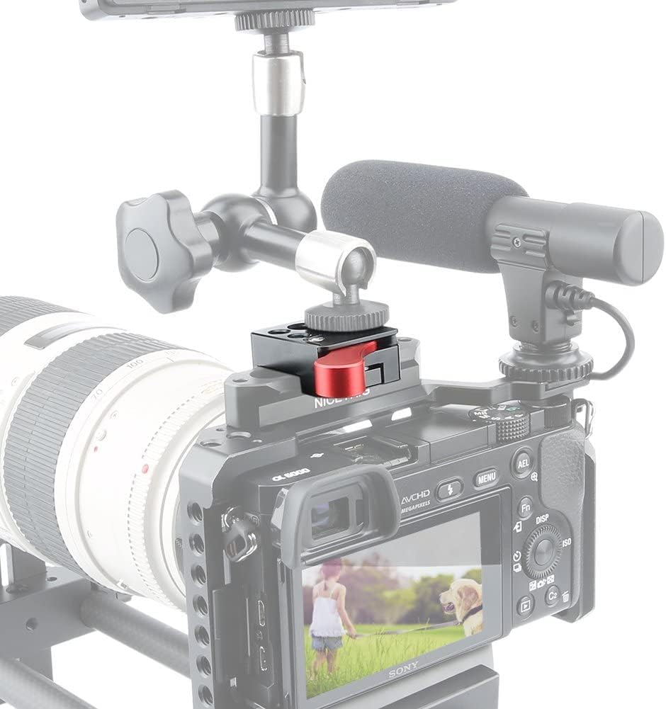 NICEYRIG NATO Lock Clamp with Quick Release Safety Rail 7cm for Video Light Monitor Microphone - Image 8