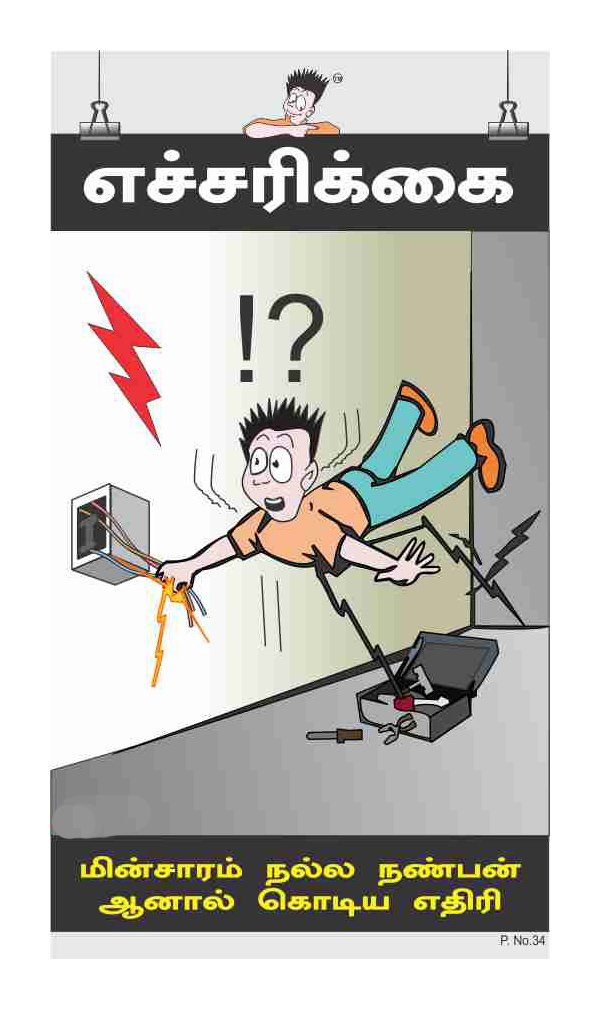 Posterkart Safety Poster Electricity Hindi 66 Cm X 36 vrogue.co