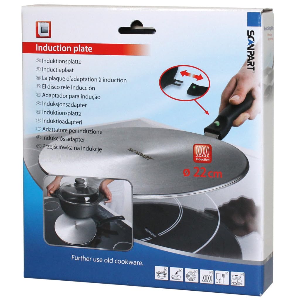 Scan Part 4200002226 Induktionsadapterplatte, Edelstahl, 22cm, 25  