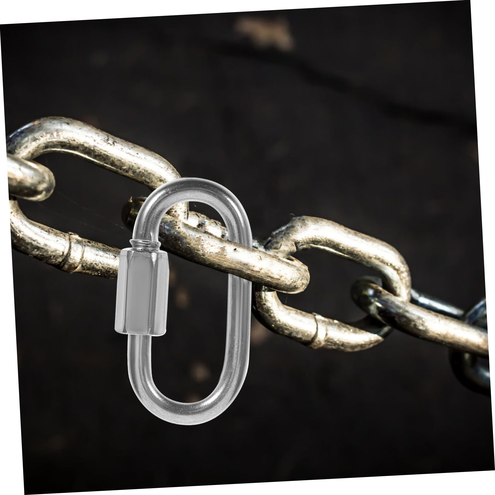 CIYODO 6pcs Stainless Steel Connection Buckle Chain Links Connectors Link Connectors Chain Connector Locking Quick Connectors Quick Link Replacement Locking Connectors