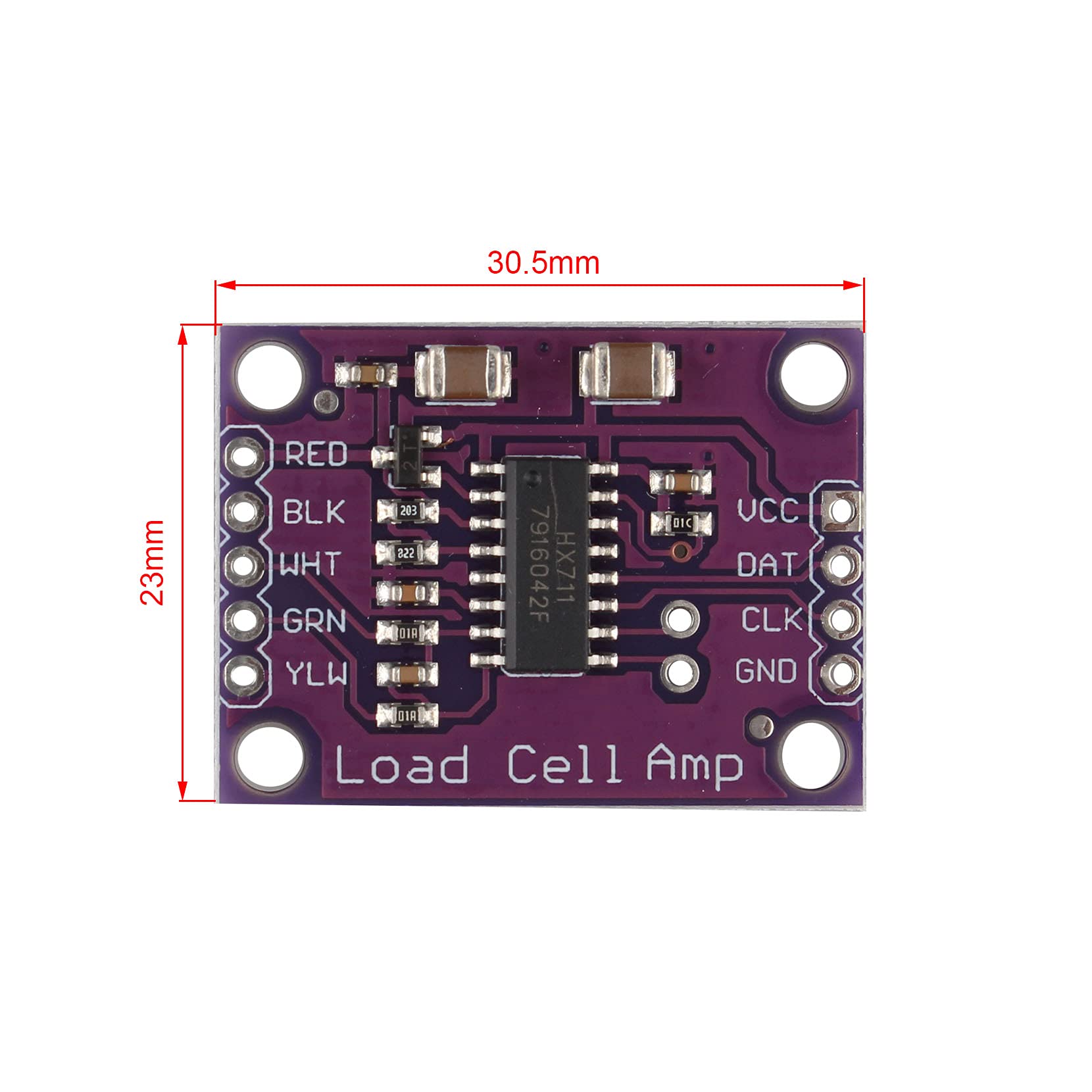 5 Pezzi CJMCU-711 HX711 Cella di Carico Sensore di Pesatura Elettronico Convertitore A/D a 24 Bit per Alta Precisione Bilancia Elettronica Compatibile con Arduino