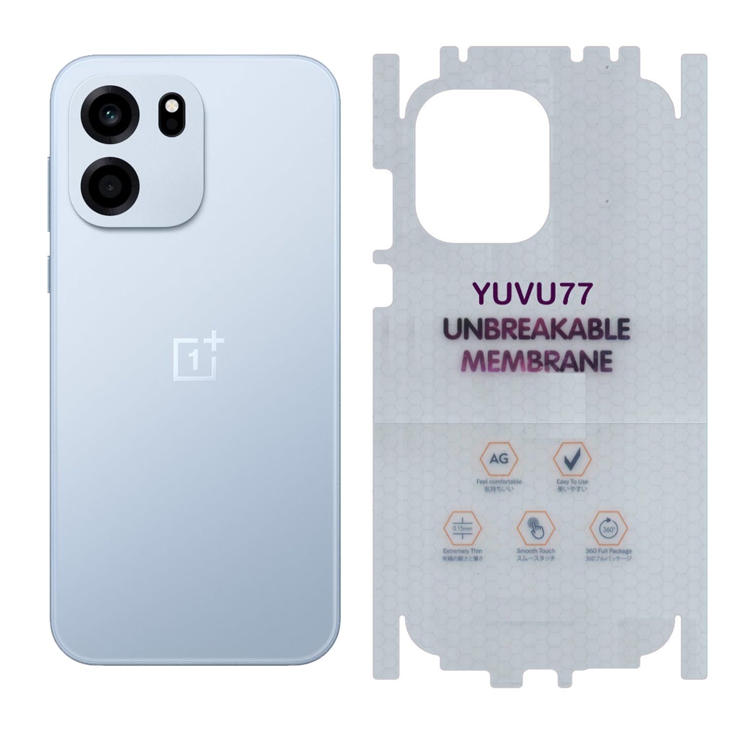 ymc77 Back Screen Guard forOnePlus Nord CE6 5G, Membrane with 360 coverage-image-18