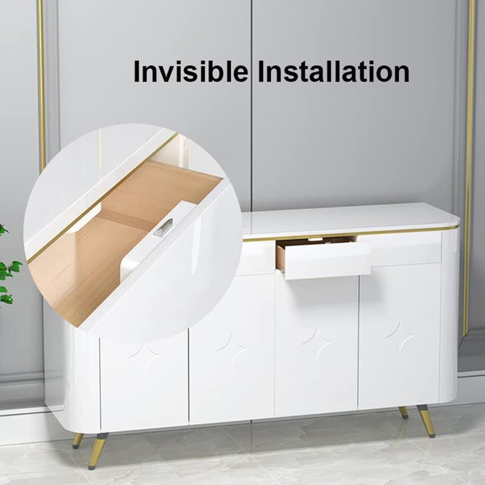 3X Serrure D'Armoire Cachée, Serrure Électronique Intelligente NFC RFID de Sécurité pour Enfants pour Armoire, Tiroir, Casier, Placard