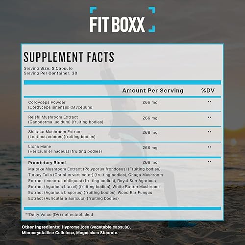 Miniatura 8 de Complejo de hongos TenFold - 10 hongos funcionales con melena de león, reishi y cordyceps - Apoyo inmunológico diario, enfoque cerebral, energía