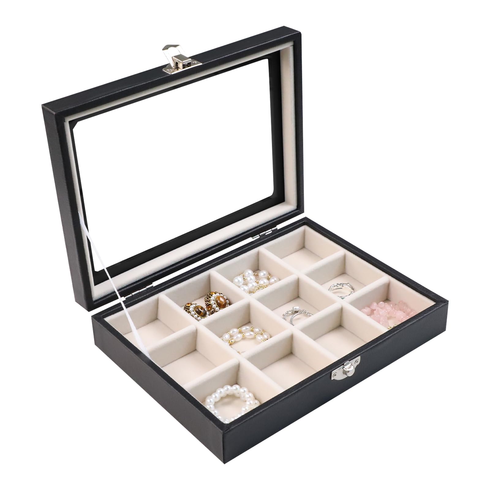 Stratalife Jewelry Box Cute Earring Holder Organizer Small Jewelry Boxes for Women Jewelry Storage Earring Case Jewelry Trinket