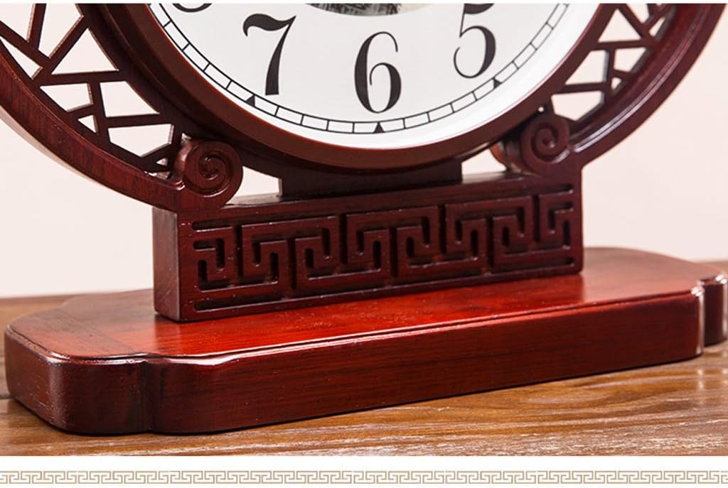 New Chinese Classical Table Clock Living Room Study Decoration Table Clock Home Personality Creative Chinese Style Small Table Clock Mute Red Table Clock