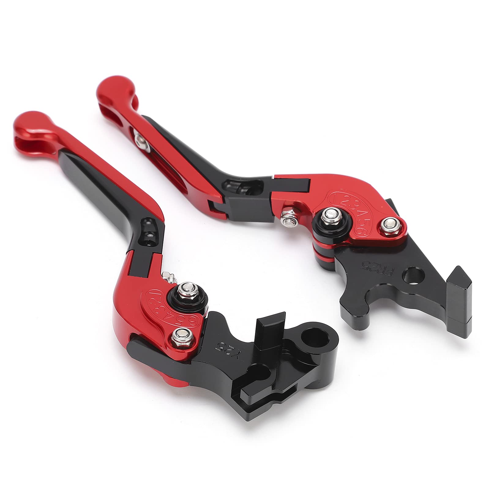 Leva della Frizione, Manico del Freno per Bici Leve Freno Bici di Sostituzione Leve Freno Regolabili Leve Frizione CNC Alluminio Alluminio Freno Frizione Controllo per MT25 MT -03 R25 R3 (BLACK)
