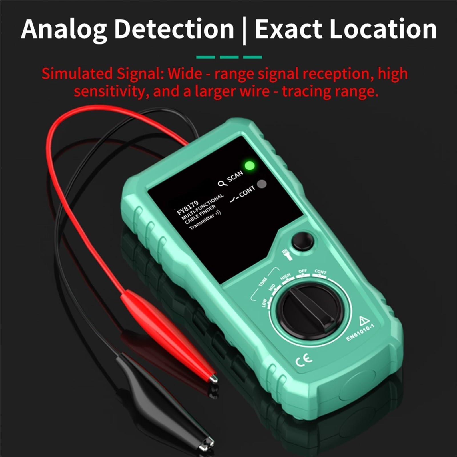 Detector profesional de cables subterráneos, cable de red, cable telefónico, localizador de cables ocultos, profundidad 2 m, alcance 3000 m