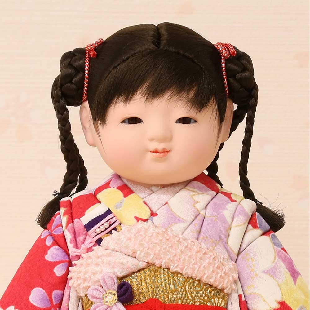 Amazon | 市松人形 齊藤公司作 江戸木目込み ミニ松 820859 口閉じ