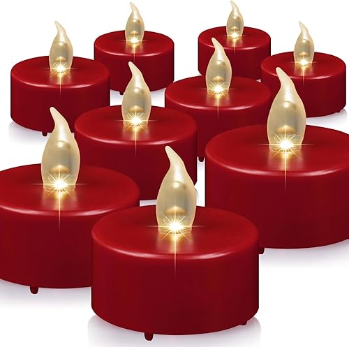 Velas LED sin llama, velas falsas parpadeantes que funcionan con pilas, paquete de 50 velas eléctricas votivas de larga duración más de 200 horas +