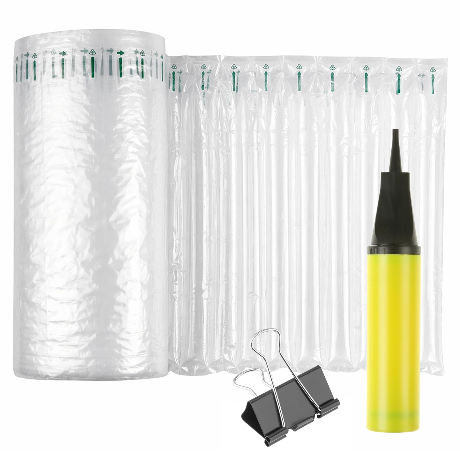 Luftpolsterfolie, 30 cm x 40 m, groß, aufblasbar, Luftsäulenschutz mit Pumpe, robuste Verpackung und Umzugszubehör für Versand, Online-Shop