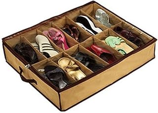 NNGT Custodia per Scarpe sotto Il Letto Organizer per Scarpe Contenitori per Scarpe sotto Il Letto Custodia per Scarpe Pieghevole Armadio per Supporto in Tessuto