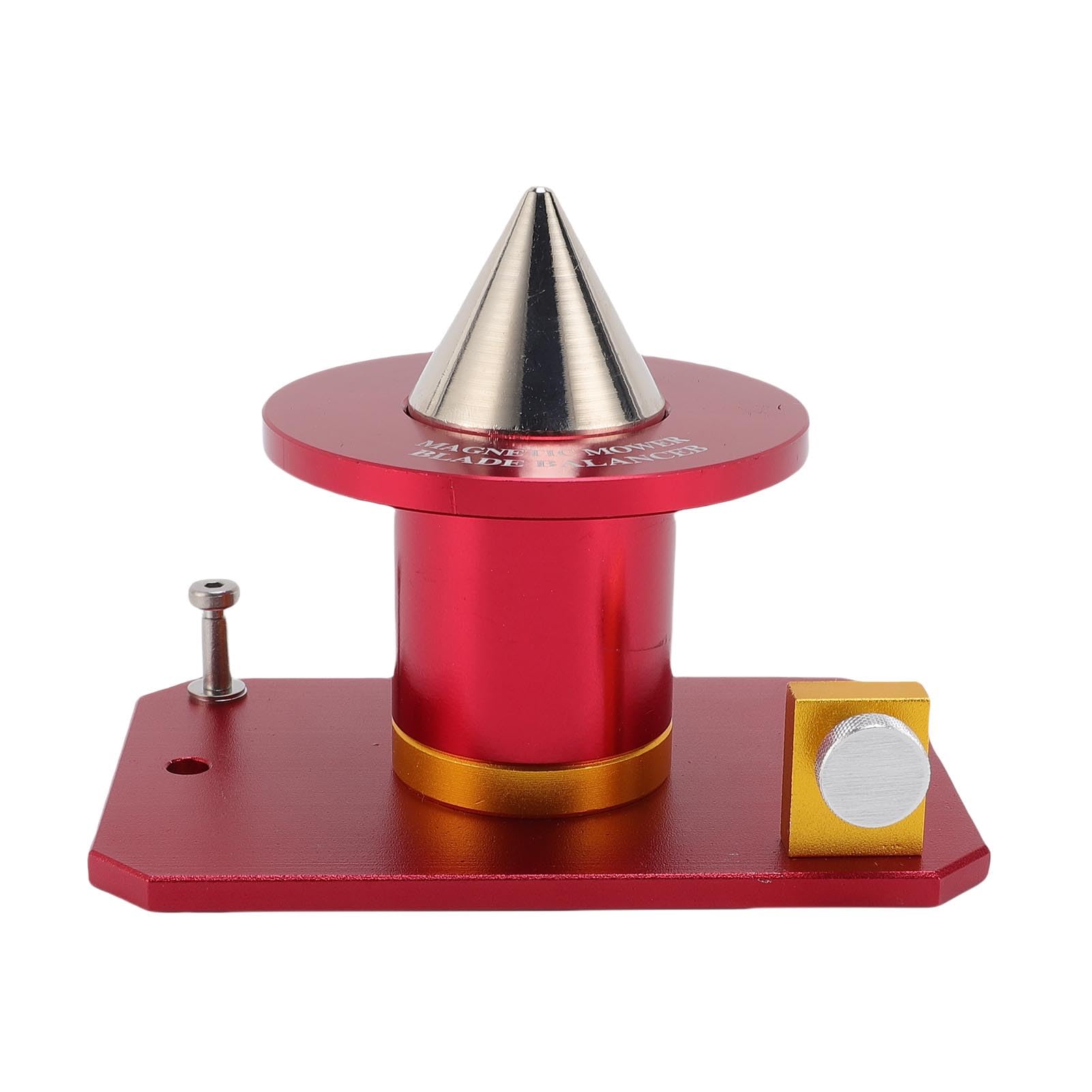 Dilwe Magnetyczny Wyważacz Ostrza do Montażu na ścianie, Wyważacz Ostrza Kosiarki ze Stopu Aluminium z 8 Magnesami N52, Wrzeciono z łożyskiem Kulkowym, Pasuje do Otworów środkowych 1 1 2 dla