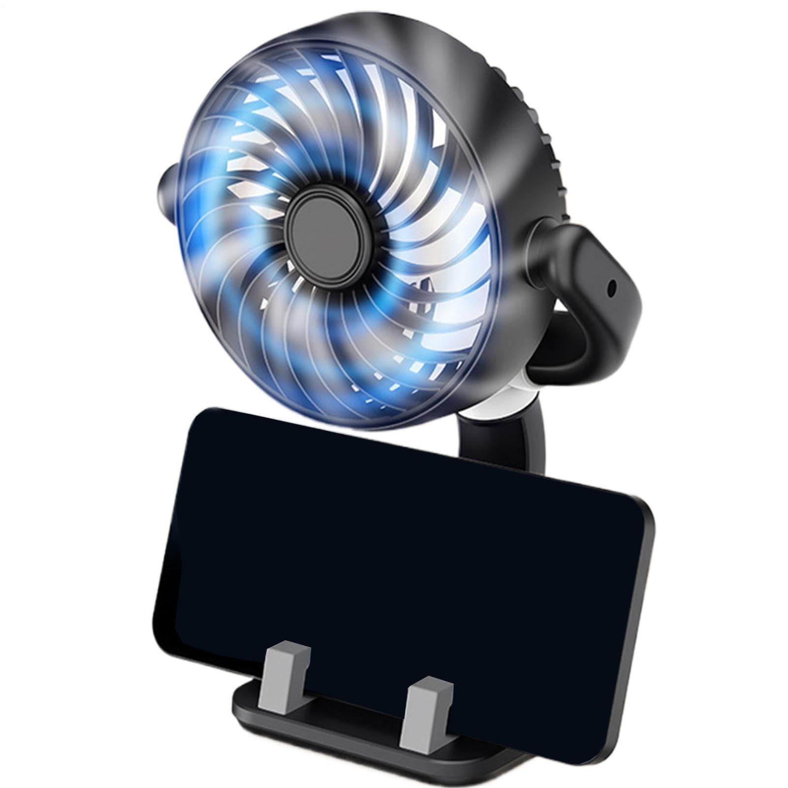 Refrigeración para coche con ventilador USB portátil y rotación ajustable de 160°