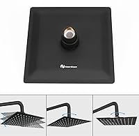 Vista 59 de NearMoon - Cabezal de regadera grande de acero inoxidable cuadrado de lujo en cascada, para instalar en el techo o la pared