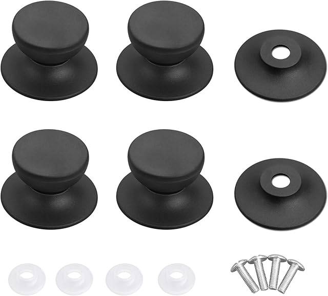 4 Pack Pot lid knob, Bakelite knob, Heat Resistant knob, Pot lid Handle Cover, Universal Kitchen cookware Replacement knob