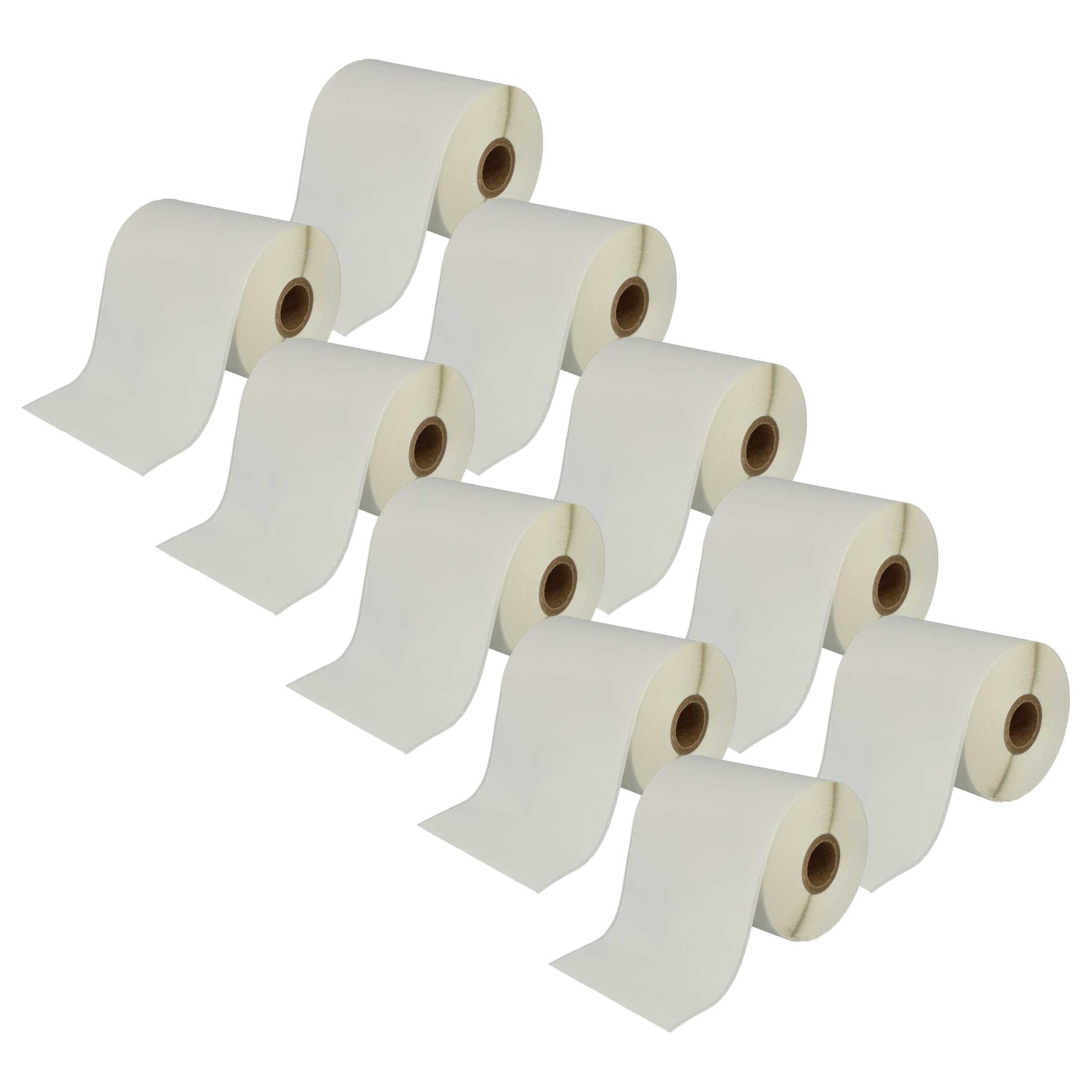vhbw 10x Etiketten-Rolle 102mm x 44,3m (1 Etikette) Ersatz für Brother RD-S01E2 für Etiketten-Drucker