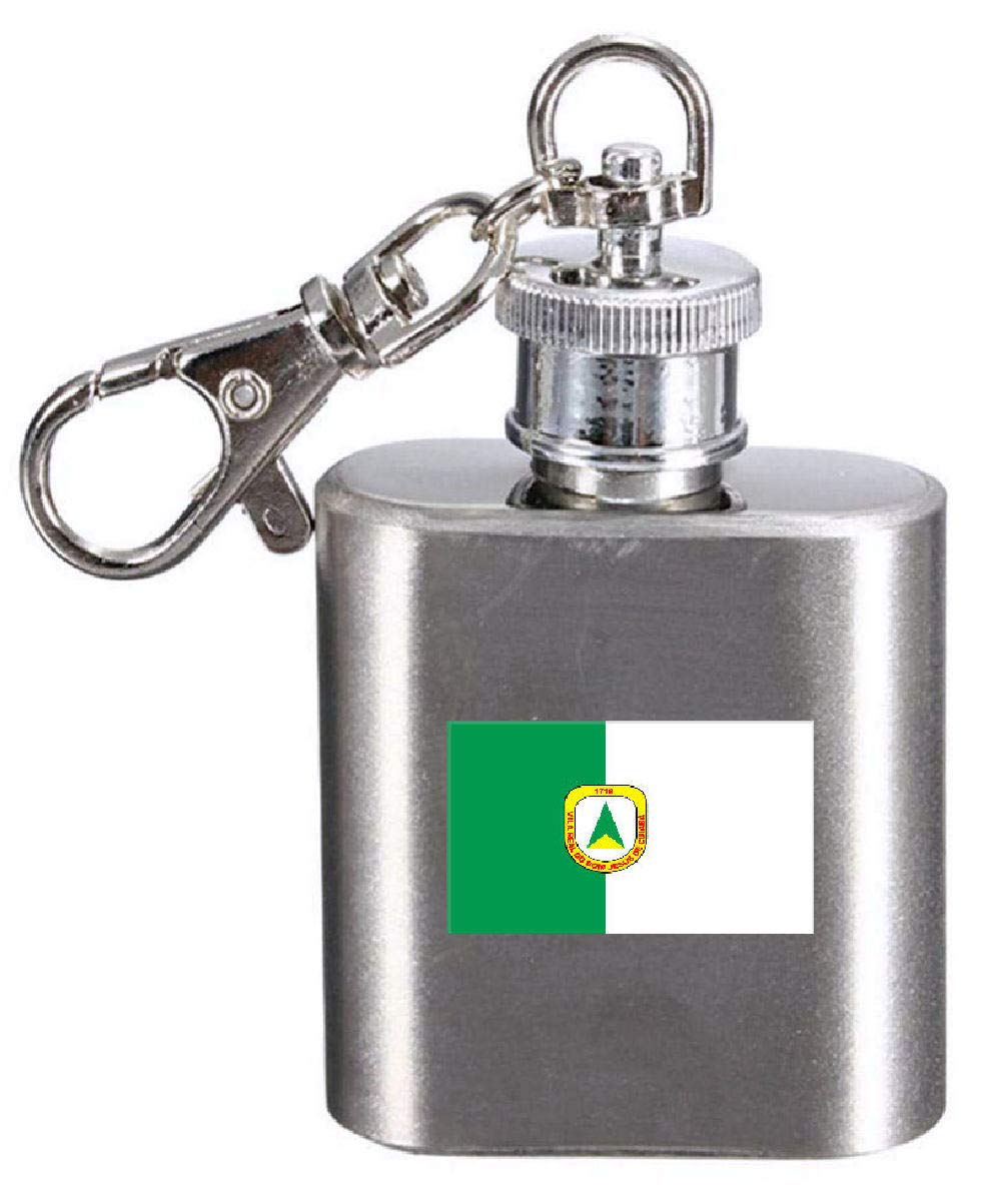 Flasque Cuiaba City Brésil gravée pour porte-clés en métal 1oz