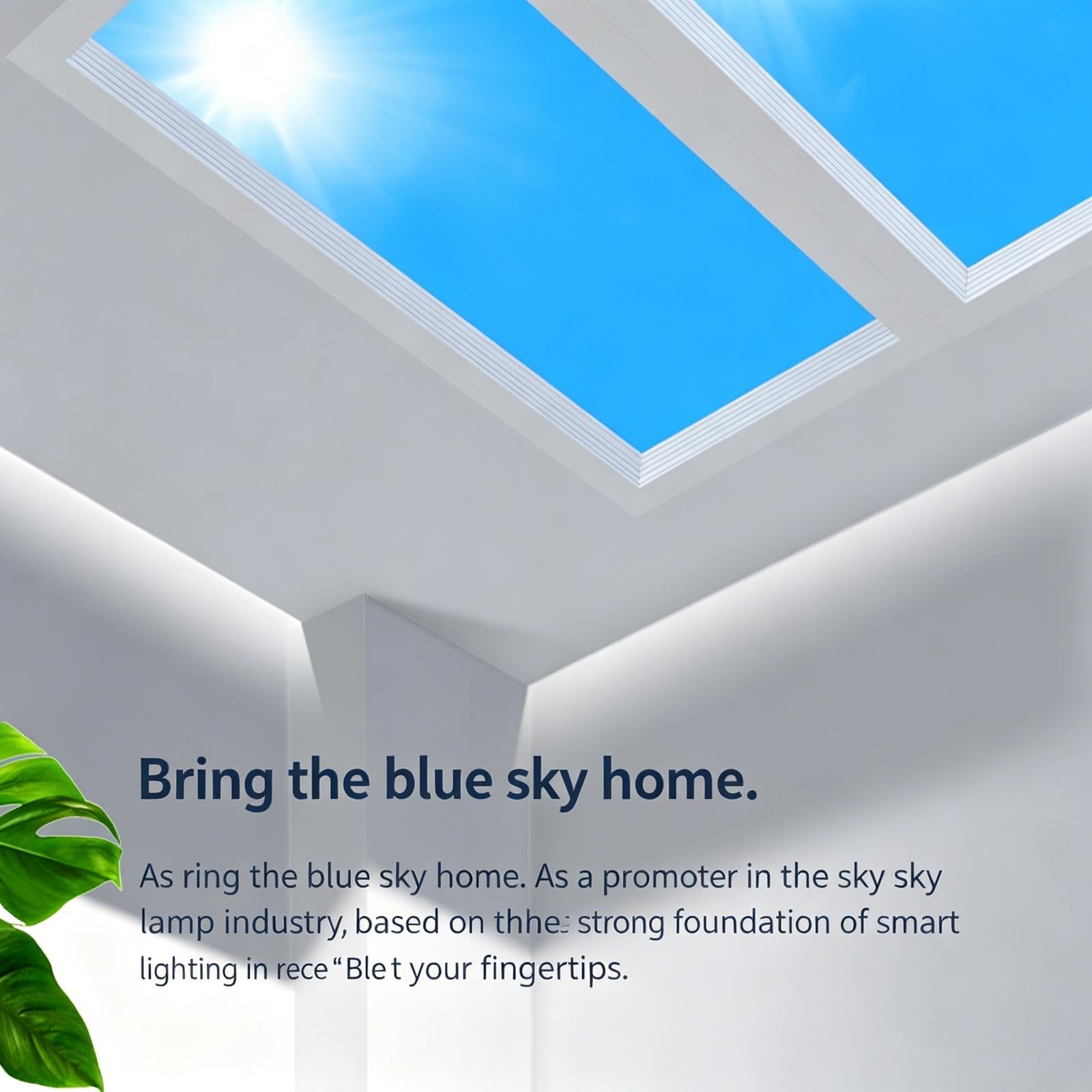 Zdalnie sterowana lampa sufitowa LED Blue Sky, ściemnialna i kreatywna, imitująca naturalne światło słoneczne, idealna do salonów, loftów i sypialni.(60 * 120cm)