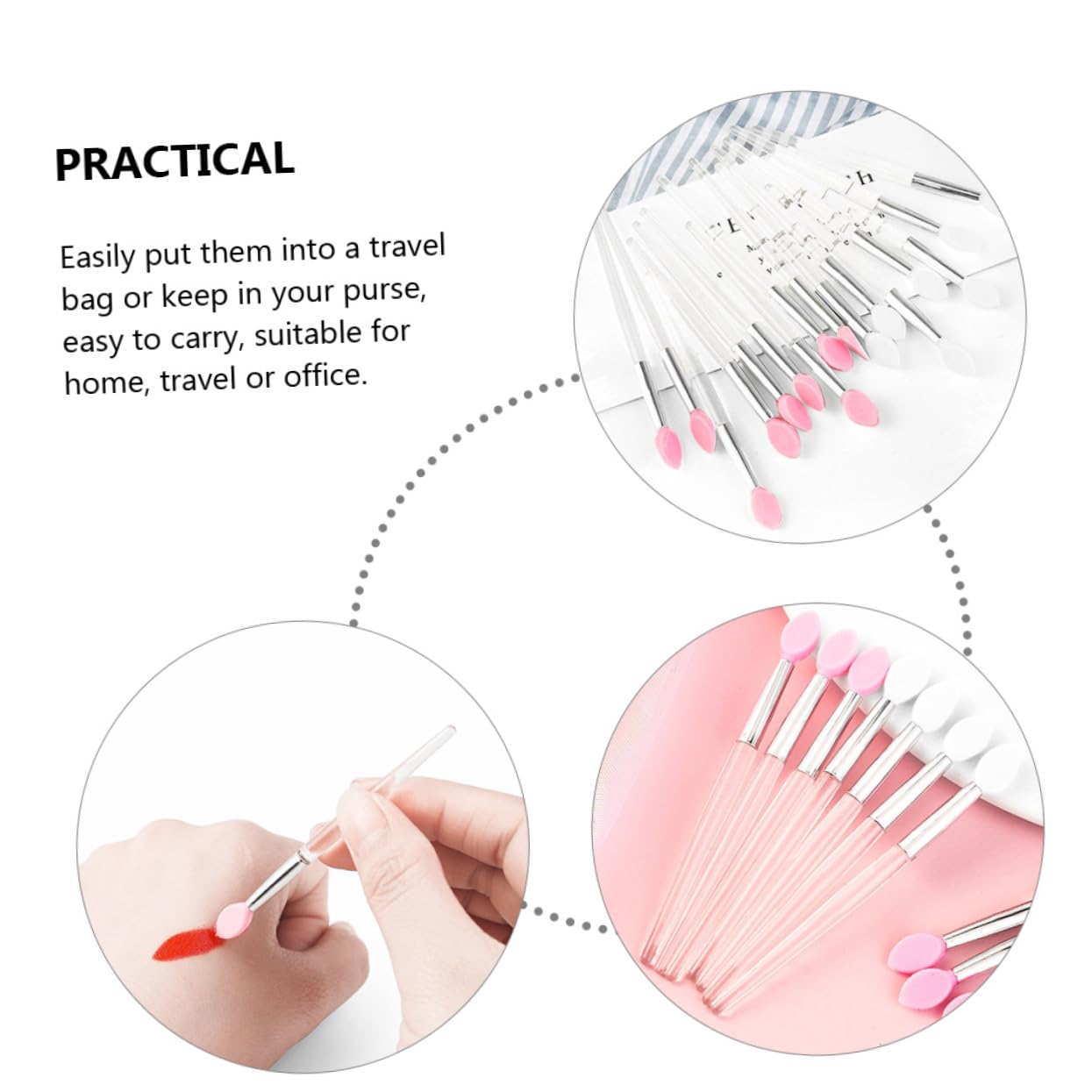 WOFASHPURET 10Pcs Silicone Lip Brush Applicators Portable Makeup Tools for Precise Lip Color Application for Lipstick Gloss Tint Compact Lightweight Design for Women