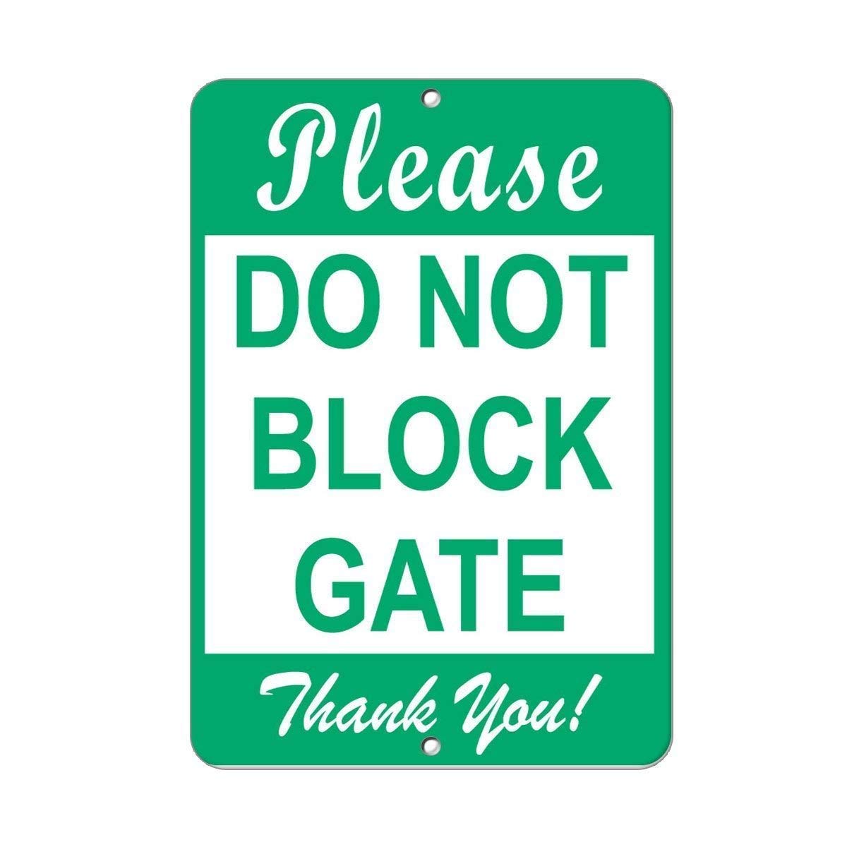 Biopracess Metalpostera58613 Funny Plaque Signs Please Do Not Block Gate Thank You! Parking Sign Metal Sign For Gardern Garage Driveway Sign Tin Warning Sign 8X12 Inches