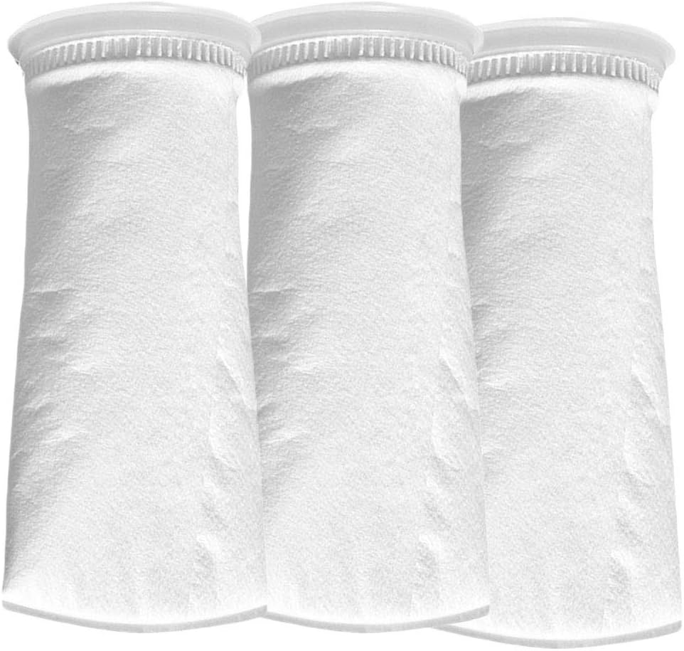 Honritone4 Inch Filter Socks 100 Micron - by 9 Inch Short Premium Aquarium Felt Filter Bag - Pack of 3