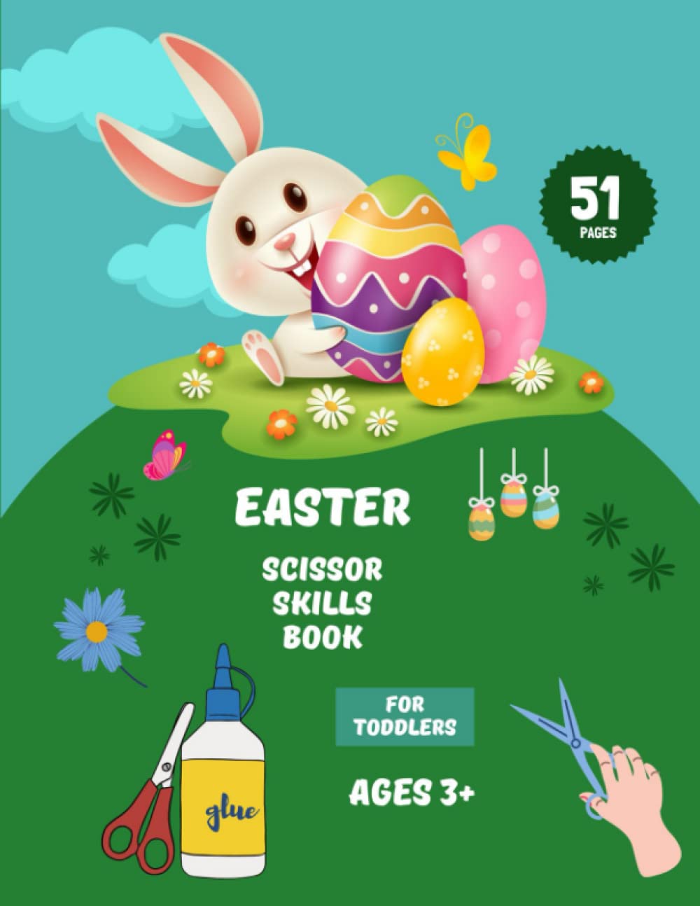 Easter Scissor Skills Book: Easter Colouring Book. Perfect Citting Practice for Toddlers