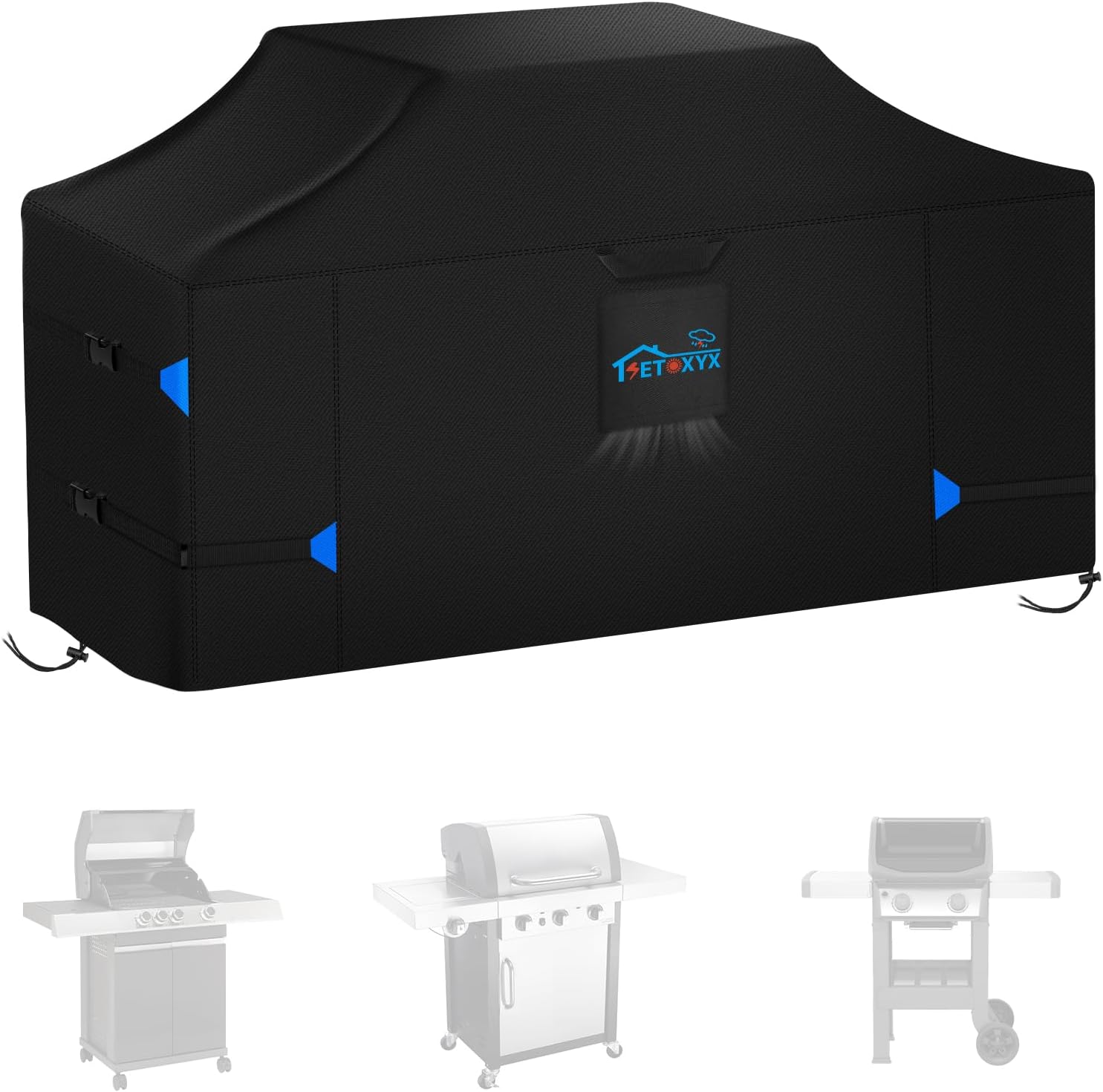 78 Inch Extra Large Grill Cover, 600D Large Island Grill Cover for Outdoor Grill Outdoor, Waterproof & Dustproof Grill BBQ Covers