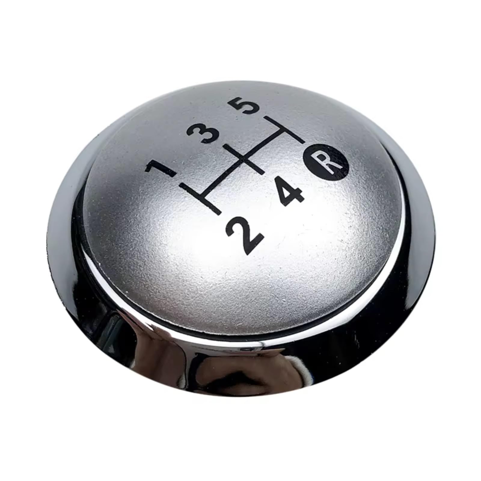 Tudexx Silver Car Gear Shift Knob Head Compatible With Toyota For Avensis For Rav4 For Yaris D4d Gear Shift Knob Top Cover Cap Emblem Gear Number Cap