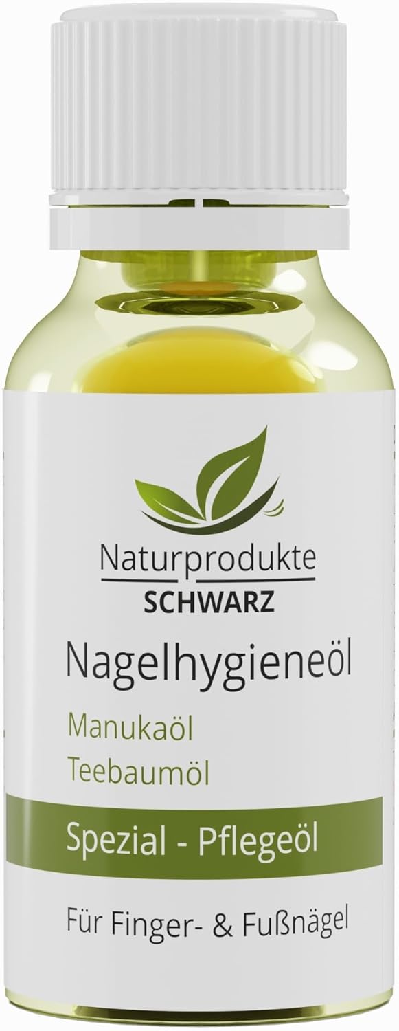 Naturprodukte Schwarz – Nagelhygiëne-olie – met premium theeboomolie en manukaolie bij nagelproblemen, 10 ml