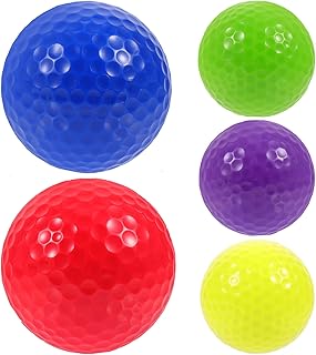 Gatuida Accessories Outdoor 5pcs Golf Practice Balls Professional Training Colored Balls Realistic Feel Limited Flight Training Balls for Indoor Outdoor Outdoor Kids Golf Kids Golf Kids Golf