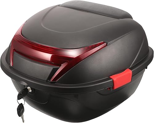 LIOOBO Caja trasera de motocicleta maletero grande para motocicleta, maletero de repuesto con capacidad de scooter, estuche de almacenamiento