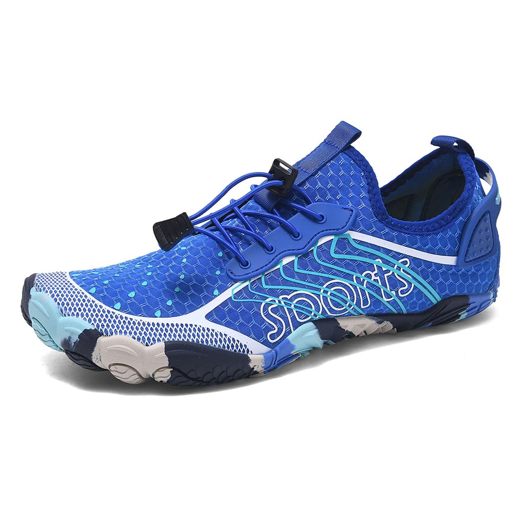 Zapatos de Agua para Hombres y Mujeres de Secado Rápido Descalzos Cinco Dedos Antideslizantes para Playa Piscina Nadar Surf Buceo Pesca y Senderismo
