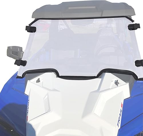 Parabrisas delantero transparente completo con cuatro abrazaderas de velcro de repuesto para Polaris RZR XP 1000 / XP 4 1000 2019-2021