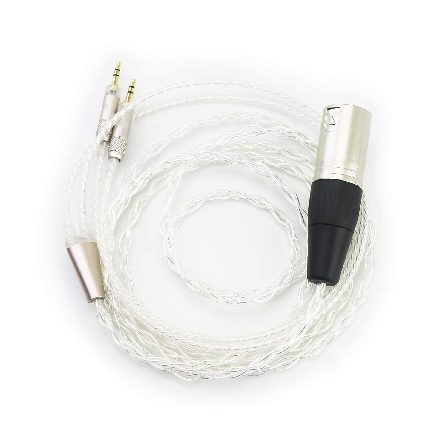 NewFantasia 4-pin XLR Balanced Male HiFi Cable Compatible with Audio-Technica ATH-R70x, ATH-R70xa Professional Headphone Silver Plated Audio Upgrade Cable