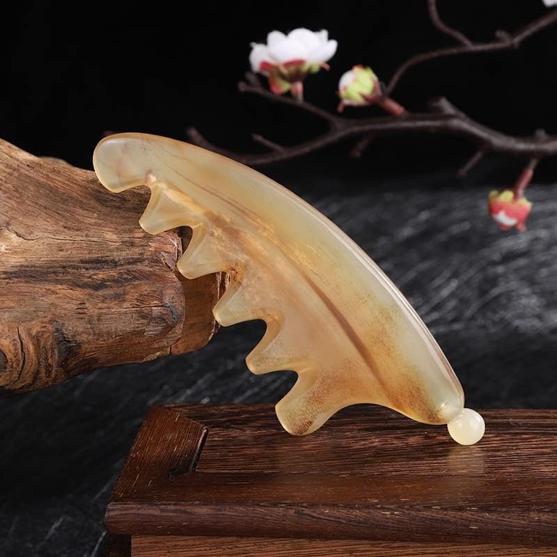 Miniatura 6 de Cuerno Gua Sha peine cuero cabelludo masaje meridiano raspado terapia de acupuntura anticelulitis pérdida de cabello relajación Guasha herramienta