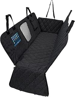 Dog Car Seat Cover for VW Scirocco Rabbit/Golf Mk1 Derby, Heavy Durable Dog Seat Cover for Back Seat with Side Flap, Scratch-Resistant and wear-Resistant, Easy to Clean,A Black