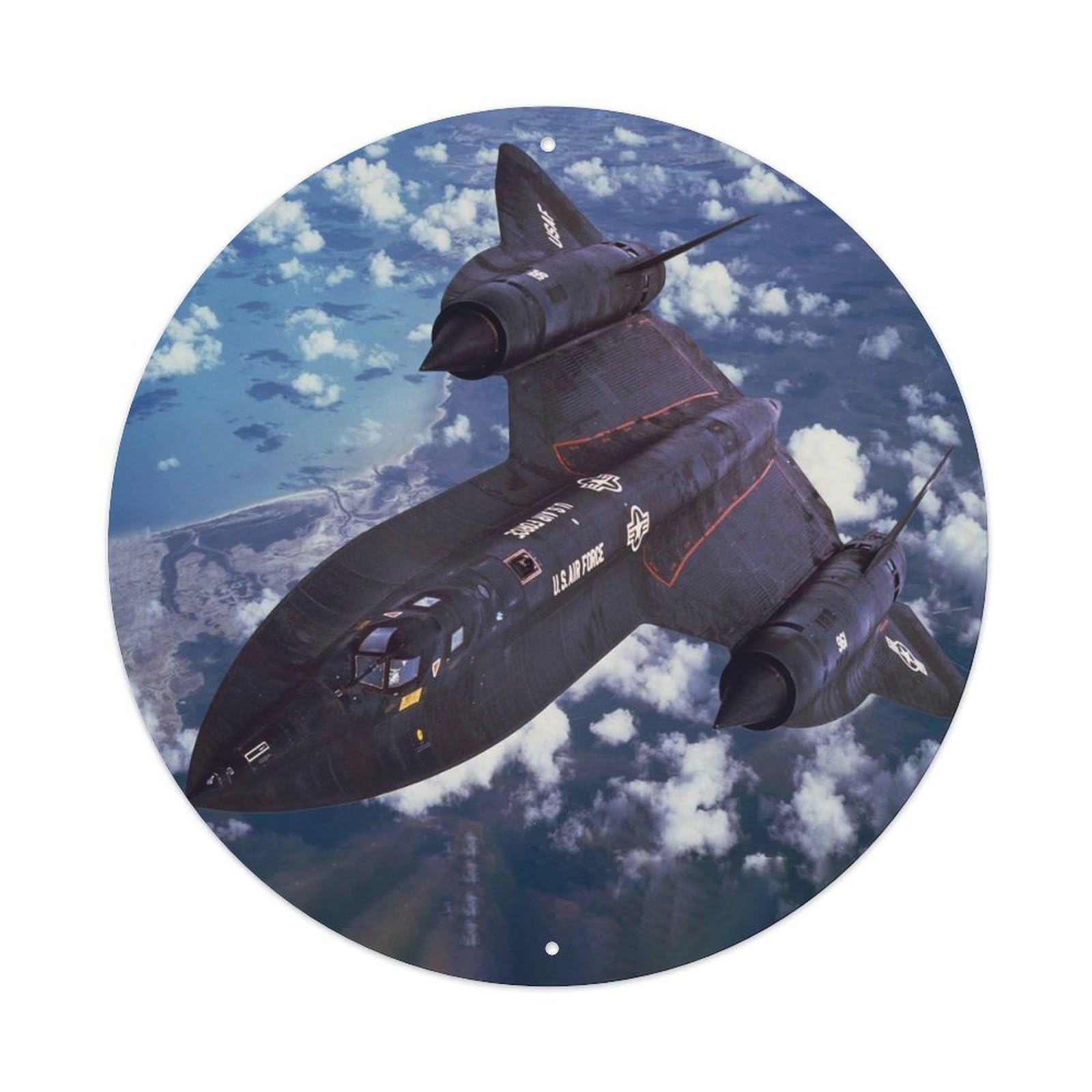 Olyhtr 8X8inch Classic Style Sr-71 Blackbird Recon Aircraft Military Aviation Metal Tin Sign