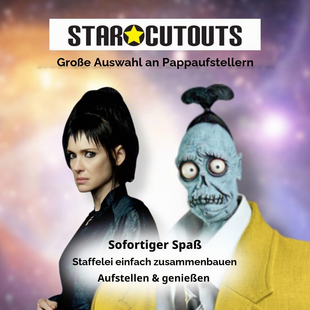 Star Cutouts SC4670 Shrinker Beetlejuice - Riesiger 195 cm lebensgroßer Pappaufsteller für Halloween, Partys & Filmfans