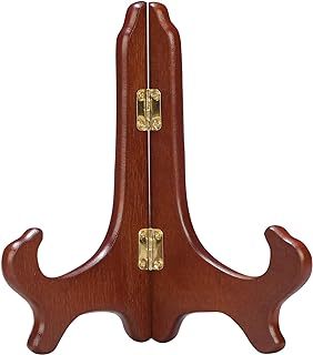 TRIPAR 9 Inch Wooden Plate Display Stand Picture Easel Stand