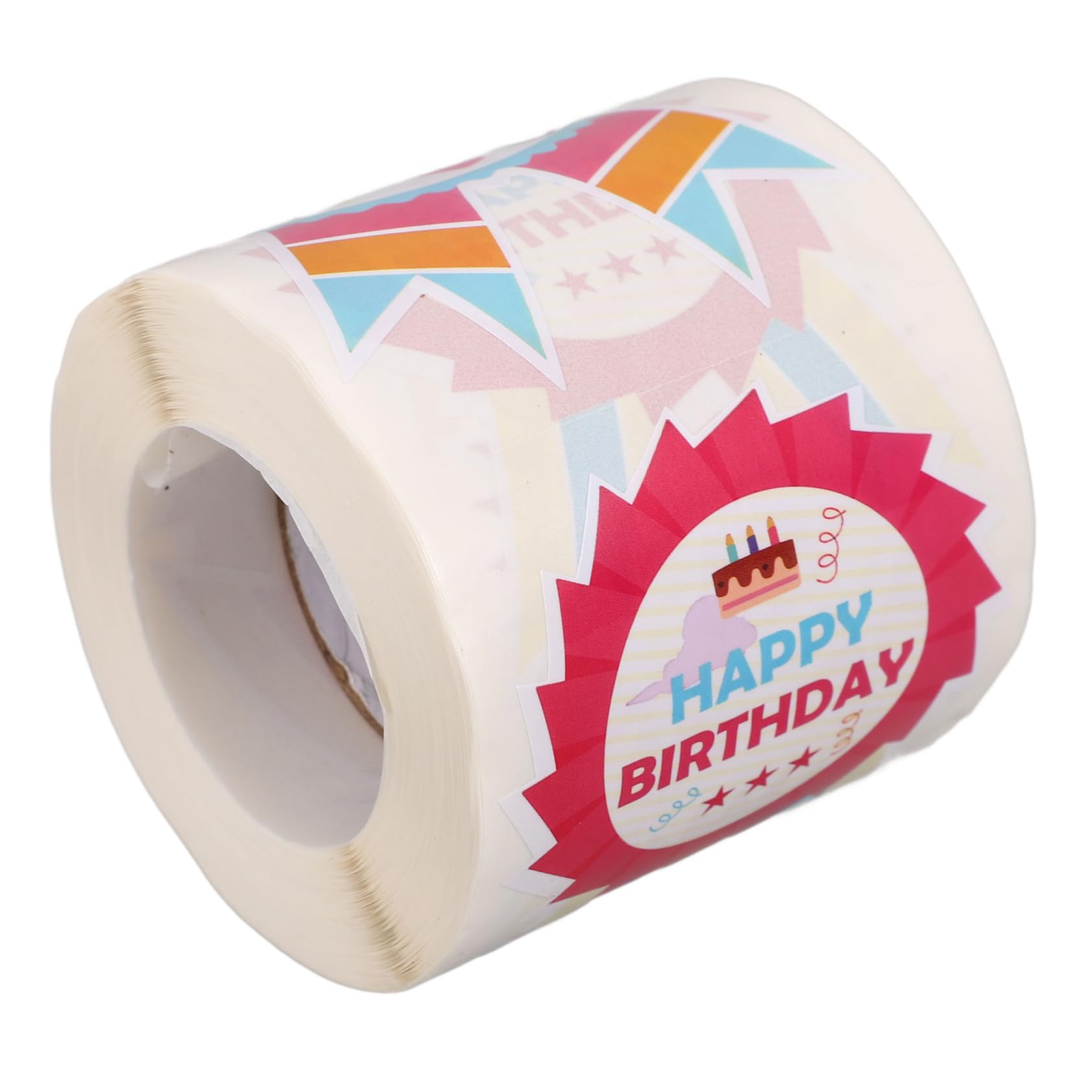 NUOBESTY 5rotoli Adesivi Per Compleanno Autoaderenti Etichette Decorative Compleanno Per Buste e Ringraziamenti Design Per Festeggiamenti