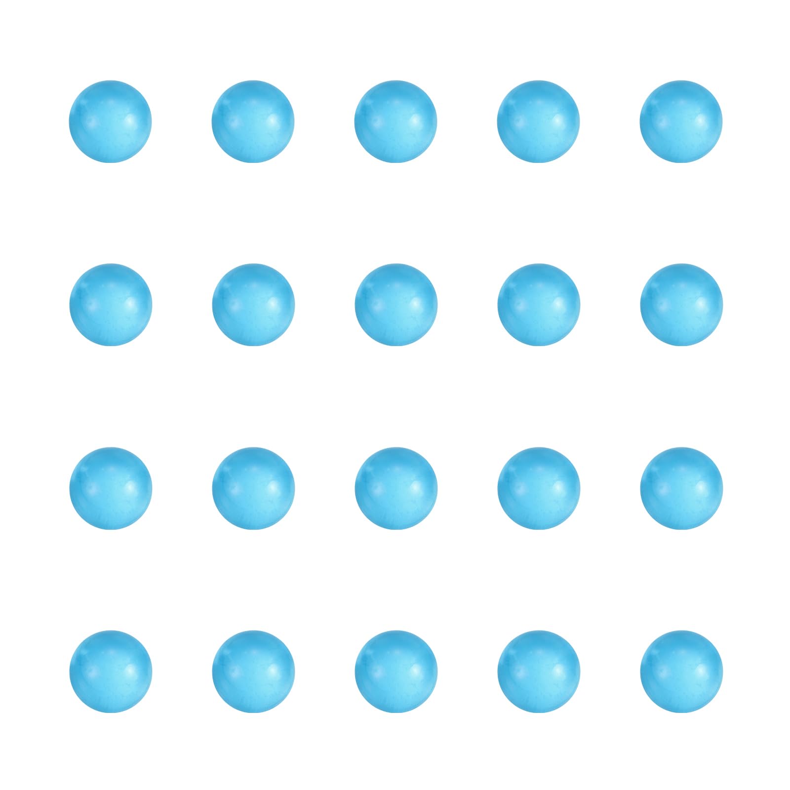 PATIKIL 20 Pcs Quartz Pearl Balls, 4mm Round Glass Crystal Loose Beads for Vase Filler, Resin Art, Jewelry Making, DIY Crafts, Home Decoration, Sky Blue