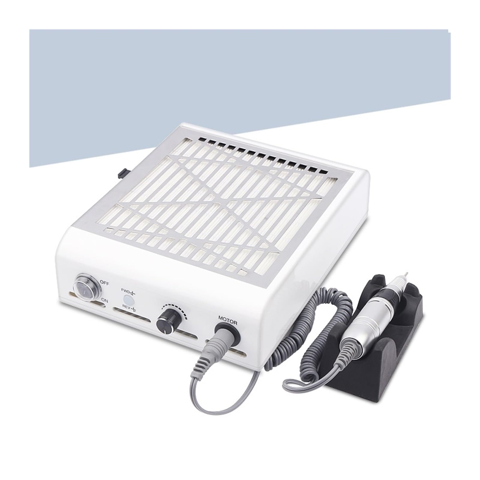 Aspiradora Extractora De Polvo Nail Power con Filtro Extraíble Y Ventilador Taladro.
