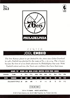 Vista 2 de 2014-15 Panini NBA Hoops Basketball #263 Joel Embiid Rookie Card