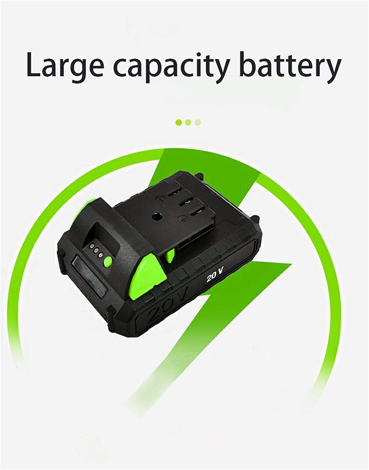 Rotavator inalámbrico de 20 V, Ligero, de Mano, for jardín, con batería Recargable de 4000 mAh y Cargador