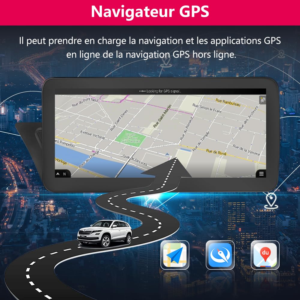 AWESAFE Autoradio pour Audi A4 B8/A5 2009 2010 2011 2012 203 2014 2015 2016 | Compatible MMI d’Origine | CarPlay sans Fil & Android Auto | Écran Tactile 10,25" | 4 Go + 64 Go
